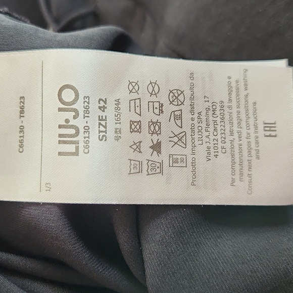 Liu Jo Black Longsleeve Blouse Size Medium - Picture 8 of 8